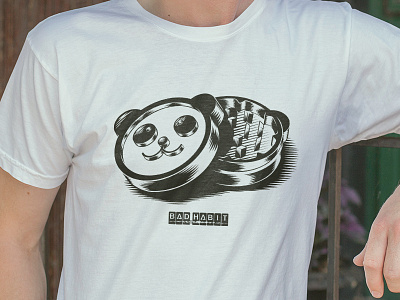 T-shirt bad habbit illustration panda street wear vector