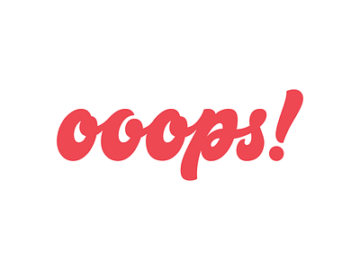 Ooops! game lettering logo logotype