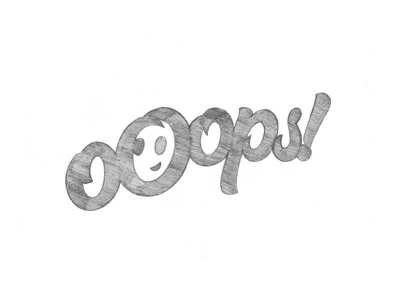 Ooops! game lettering logo logotype