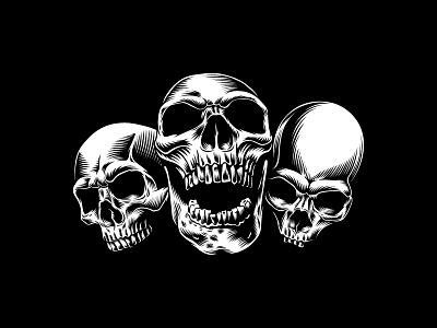 Skulls illustration edm. illustration music skull vector
