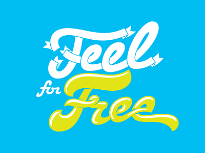 Fell For Free calligraphy lettering logotype typography