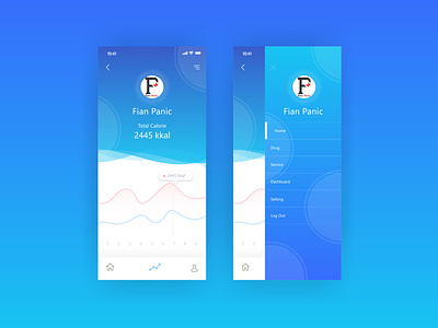 UI Mobile App Side Bar Menu