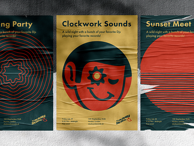 Clockwork Records Concept brand identity branding