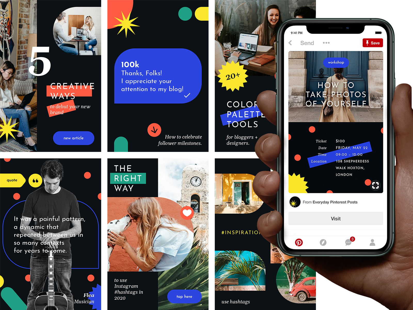 Everyday Pinterest Templates by Natalie Sinkevich on Dribbble