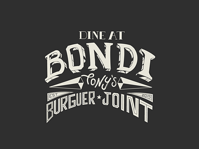 Bondi Tony’s australia burger draw procreate sydney type
