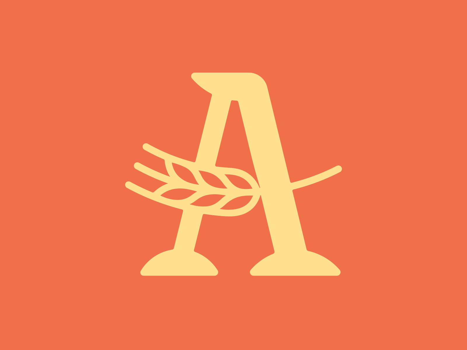 Letter A Wheat 📌 Logo for Sale by graph_uvarov on Dribbble