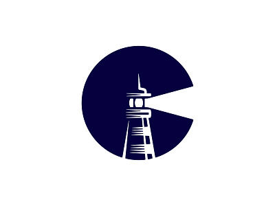 Letter C Lighthouse 📌 Logo for Sale
