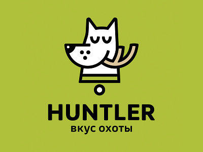 Huntler antlers cartoon chew dog hunt hunter hunters logo mascot person pet pet care pets petshop petstore puppy reindeer smile