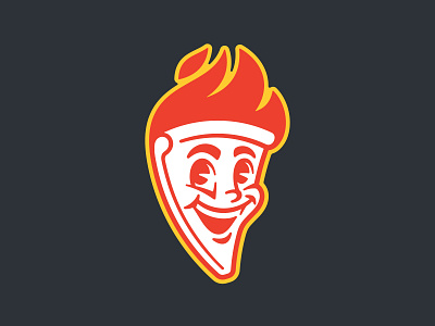 Pizza Hot 📌 Logo for Sale cafe cartoon character child comics delivery disney eat fast food fire flame funny hot light logo mascot personage pizza restaurant smile