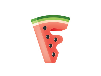 Watermelon F 📌 Logo for Sale bar beauty cafe cocktail cosmetic eat fashion fruits green ice cream letter logo makeup salon smoothies summer vegan vegetarian watermelon