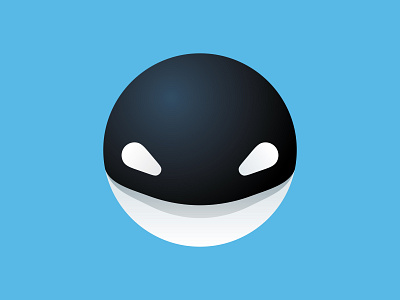 Round Orca 📌 Logo for Sale app aqua circle developers fish flat hi tech killer whale logo mascot orca predator round sea smile store toys water waves wheel