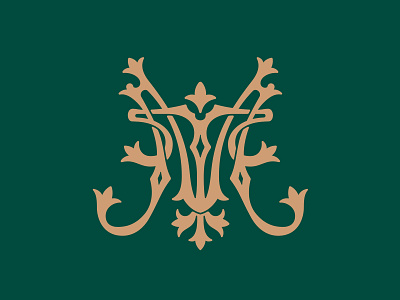 Monogram MT 📌 Logo was Sold ancient antique coat of arms elegant exclusive family golden heraldry initials letter logo luxury majestic mark medieval monogram royal ресторанheraldic