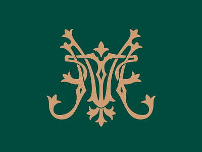 Monogram MT 📌 Logo was Sold ancient antique coat of arms elegant exclusive family golden heraldry initials letter logo luxury majestic mark medieval monogram royal ресторанheraldic