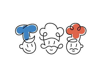 French Trio Of Chefs 📌 Logo for Sale