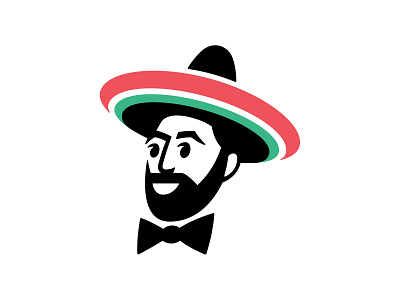 Mexican Macho 📌 Logo for Sale beard bow tie cafe cuisine delivery flag food hat logo macho man mascot mexican mexico mustache restaurant smile sombrero taco tortillas
