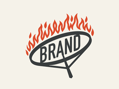 Branding Iron 📌 Logo for Sale barbecue bbq beef branding branding iron cattle fast food fiery fire flame grill hot incandescent livestock logo red hot restaurant stamp steak steakhouse