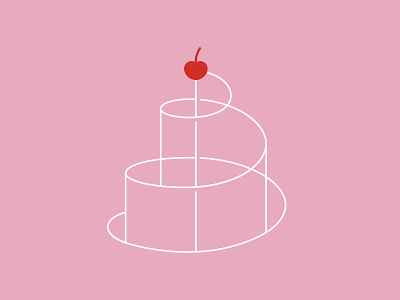 Spiral Cake 📌 Logo for Sale bakery cafe cake cakes candy cherry confectionery confections cookie cupcake dessert food heart logo pastry restaurant spiral swirls tower wedding