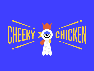 Cheeky Chicken bar cafe cheeky chick chicken crown cry delivery earrings egg fashion fast food food glamorous impudent logo mascot mirror restaurant rooster