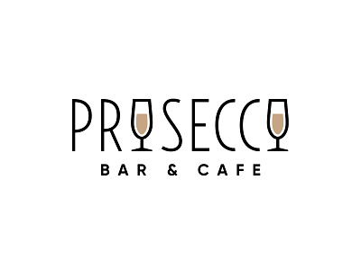 Prosecco Bar bar cafe champagne cocktail design food glasses illustration logo prosecco restaurant wine
