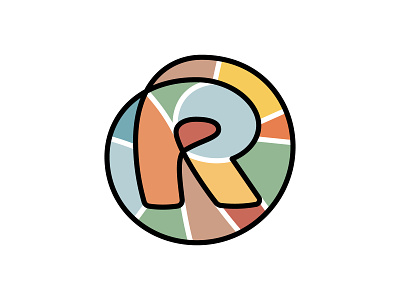 Letter R Mosaic 📌 Logo for Sale cafe ceramic circle color colorful delivery food hotel jewelry letter logo mosaic one line ornamental r restaurant rome round stained glass travel