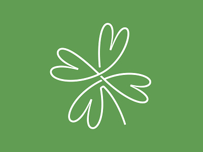 Lucky Clover 📌 Logo for Sale beauty chance clover eco four leaf green health heart logo love luck lucky monoline natural one line property real estate success vegan vegetarian