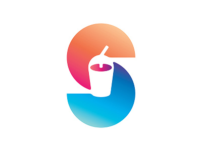 Smoothies 📌 Logo for Sale app bar business cocktail drink food fresh fruit healthy juice logo minimal negative space s simple smoothie straw unique vitamins