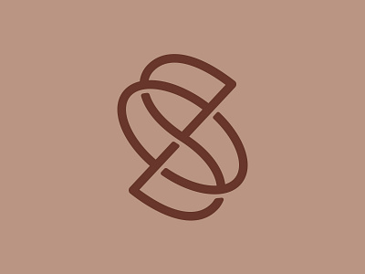 S Coffee 📌 Logo for Sale 3d abstract bakery bar bean bevel cafe coffee drink ellipse grain impart incline letter logo logotype loop mobius orbit restaurant