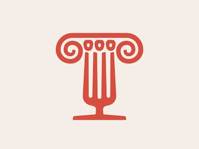 Column Fork 📌 Logo for Sale bread cafe capitals column cooking cuisine farm fast food food fork greek ionic italian logo logo design nutrition pillar pita restaurant