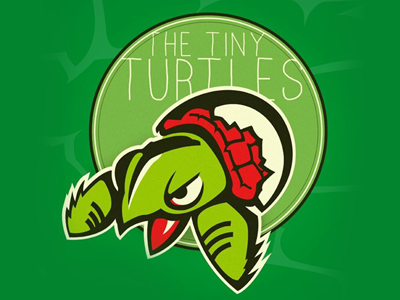The Tiny Turtles class project illustration school sport sports logo team logo the tiny turtles turtle