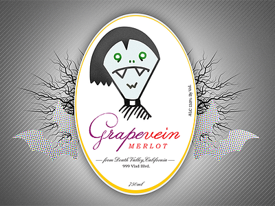 Halloween Wine Label grapevein halloween label packaging wine