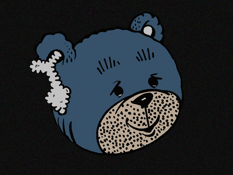 Sad Bear bear blue csa fluff illustration