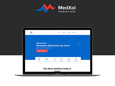 MedXol Landing Page Design healthcare medical ui