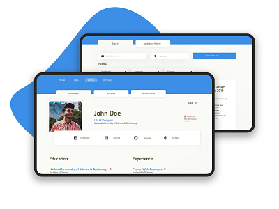 User Resume job platform jobs resume ui uiux