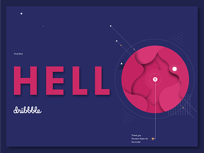 Hello Dribble abstract branding debute dribble earth firstshot flatcolor hello dribble icon illustration roy suvo