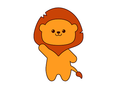Lion animal art cartoon character design fun graphic happy icon illustration kawaii lion logo mascot vector wildlife zoo