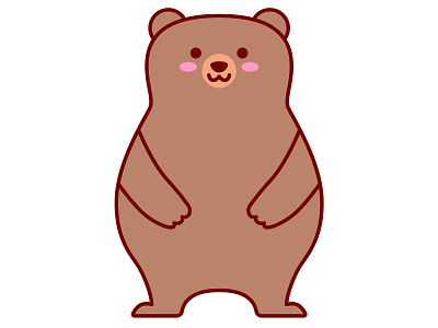 Bear animal bear cartoon character drawing fun graphic icon illustration kawaii logo mascot print standing toy vector wild zoo