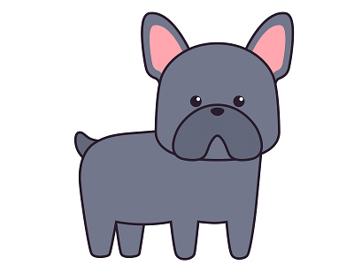 French Bulldog animal cartoon character design friendly fun graphic icon illustration kawaii logo mascot pet print vector