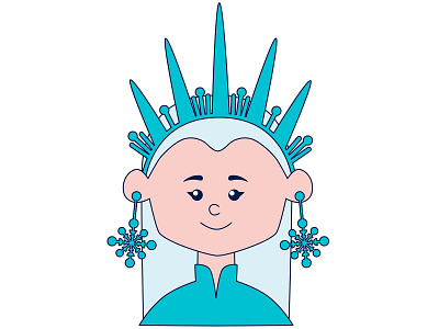 Winter art cartoon character design fairy tale fantasy girl graphic illustration kawaii logo magic mascot queen season vector winter woman