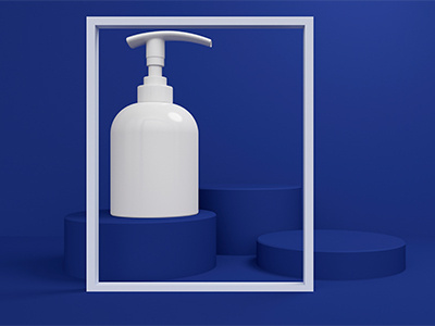Mockup bottle for liquid soap 3d bottle frame liquid mockup podium product promotion render soap