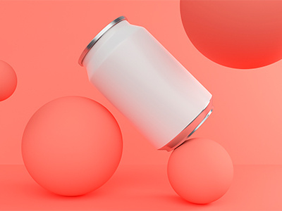 Template drink can 3d bottle branding can design drink graphic mockup promotion render template
