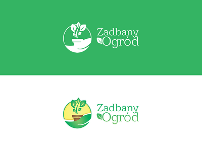 Zadbany Ogrod flowers garden green growing logo logotype