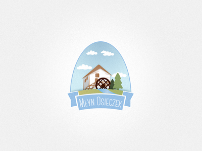 Mlyn Osieczek hotel logo logotype mill windmill