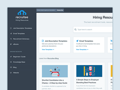 Hiring Resources site