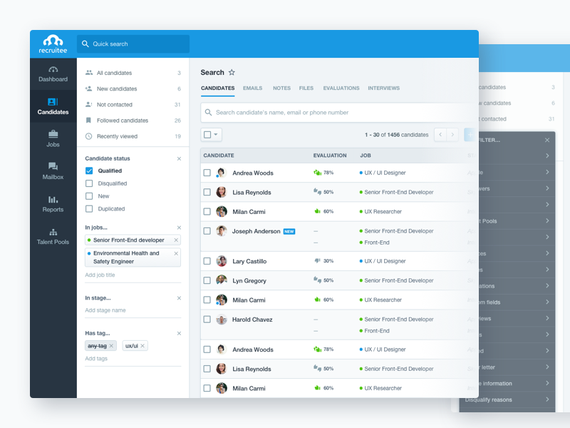 Update to Recruitee Search by Marcin Moszyk for Recruitee on Dribbble