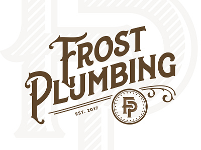 Frost Plumbing Logo branding debut first shot graphic design logo logo design mark plumbing retro typography vintage