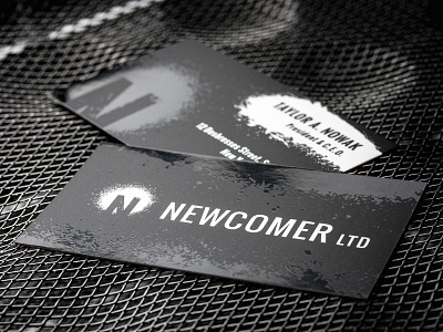 Newcomer LTD - card branding business card business cards card graphic design identity minimal print design spot uv