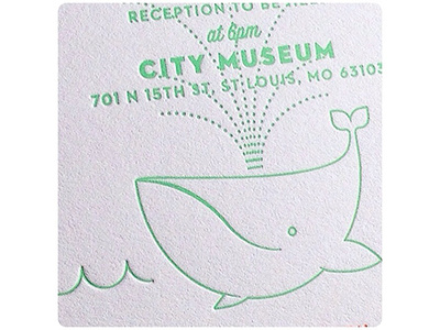 Whale DeTail city museum detail invitation invite saint louis st. louis tail wedding whale