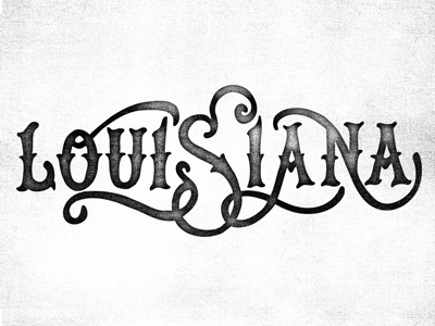 Louisiana lettering typography