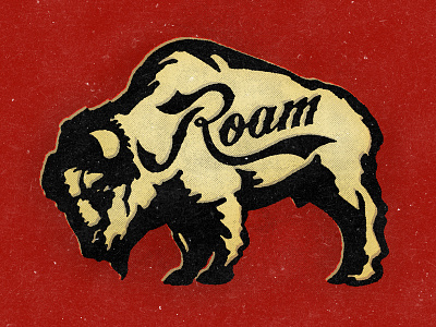 Roam buffalo illustration roam typography vintage