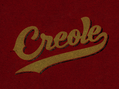Creole creole lettering louisiana vintage